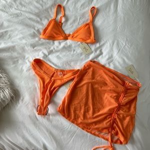 Aurelle swim bikini + skirt NWT